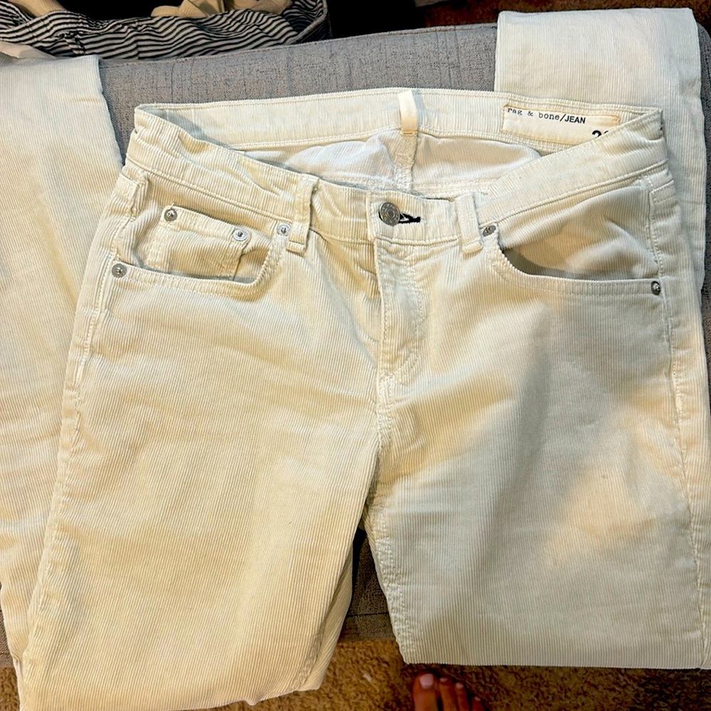 Rag & bone cream corduroys
